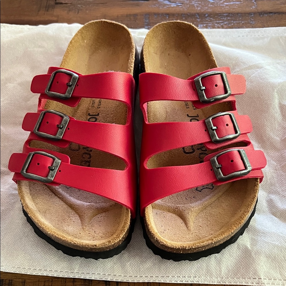 A Brand New pair of red sandals